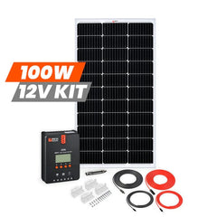 Rich Solar 1x 20A MPPT Solar Charge Controller + 1x 100W Monocrystalline Solar Panel Kit