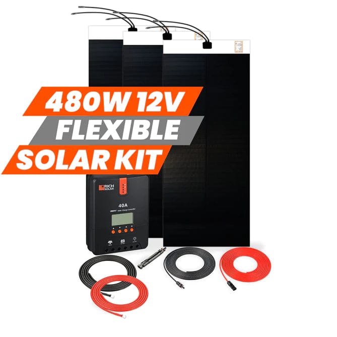 Rich Solar 3x 160W Flexible Solar Panel Kit