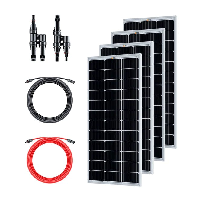 Rich Solar 4x 100W Monocrystalline Solar Panel Kit