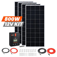 Rich Solar 4x 200W Monocrystalline Solar Panel Kit