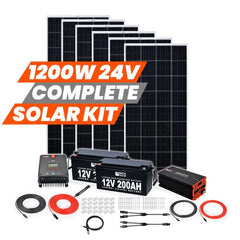 Rich Solar 6x 200W Monocrystalline Solar Panel Complete Kit