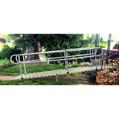 Roll-A-Ramp Modular Portable Ramp With Straight End Handrail On One Side M30-5-1