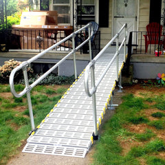 Roll-A-Ramp Modular Portable Ramp With Straight End Handrail On Two Sides M30-5-2
