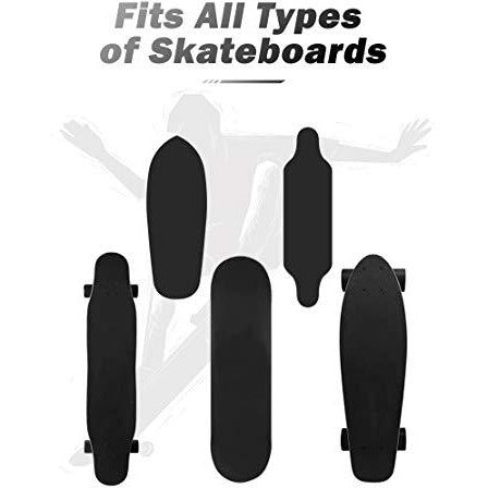 SENSIVO Skateboard Deck Guards Protector, Excellent Edge Protection, Longboard, Boosted Board Nose Guard and Tail Guard, Durable Shock Absorbing Rubber Cover, Rubber Strip（Pack of 2） (Jet Black)
