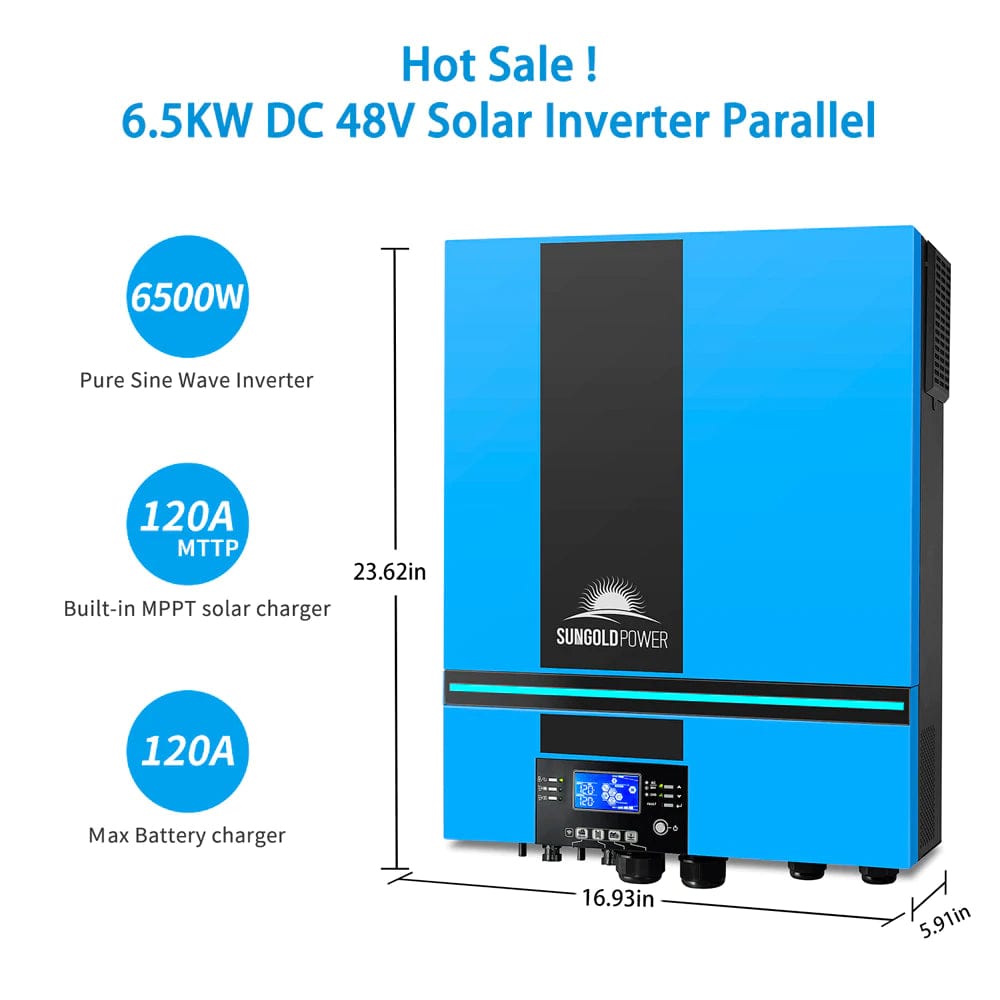 SunGoldPower 6500W 48V Pure Sine Wave Solar Charge Inverter