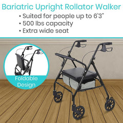 Vive Health Bariatric Rollator Walker