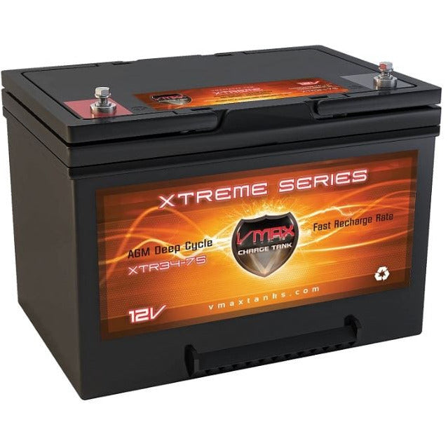Vmaxtanks XTR34-75 12V/75Ah Xtreme AGM Deep Cycle Battery