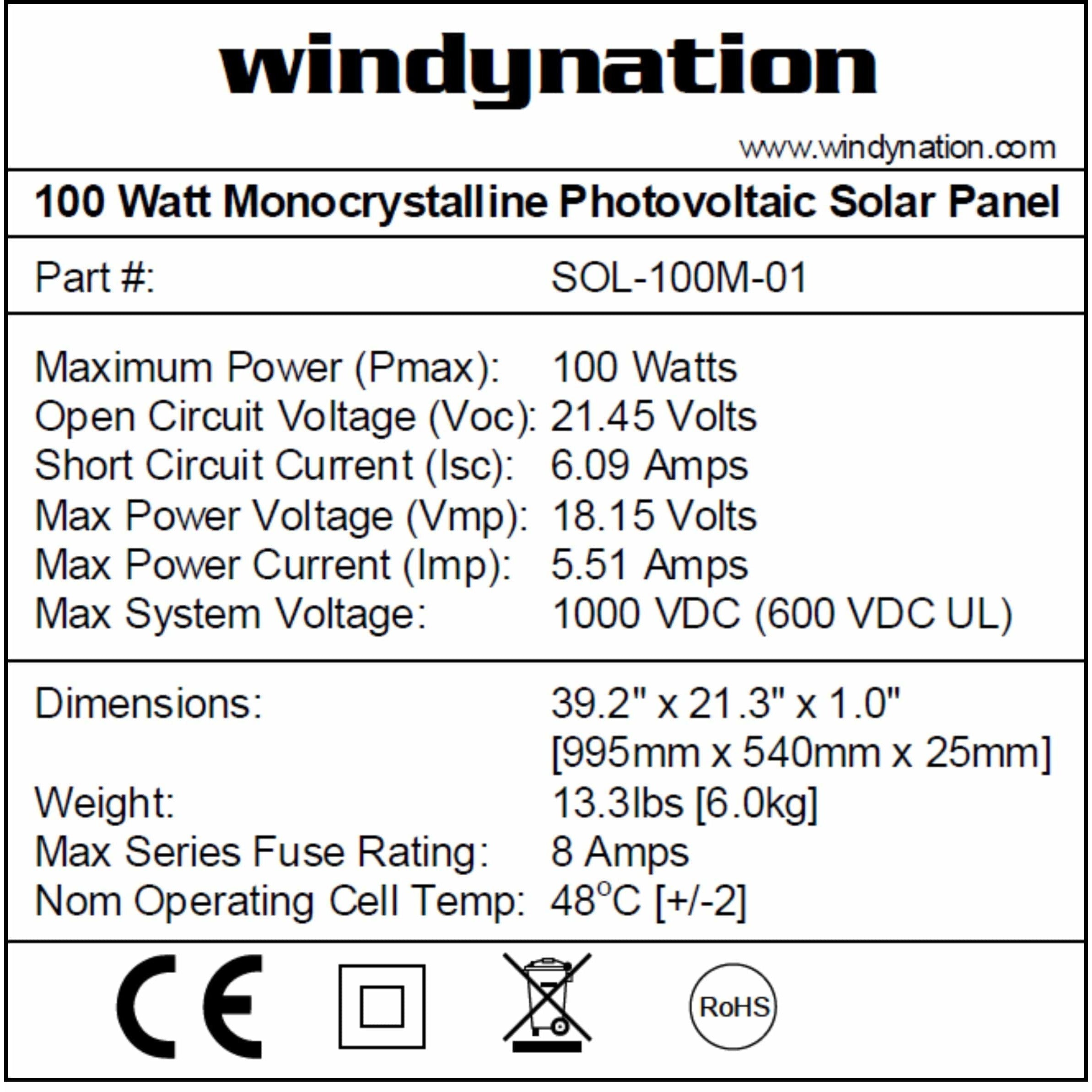 Windy Nation 1x TrakMax MPPT 40A Charge Controller + 3x 100W Monocrystalline Solar Panel Kit