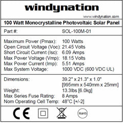 Windy Nation 3x 100Ah Battery + 3x 100W Monocrystalline Solar Panel Kit